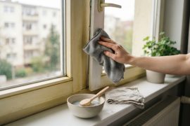 Vergilbte Fensterrahmen reinigen