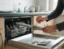 Sprüharme der Spülmaschine reinigen, wenn Gläser und Teller schmutzig bleiben