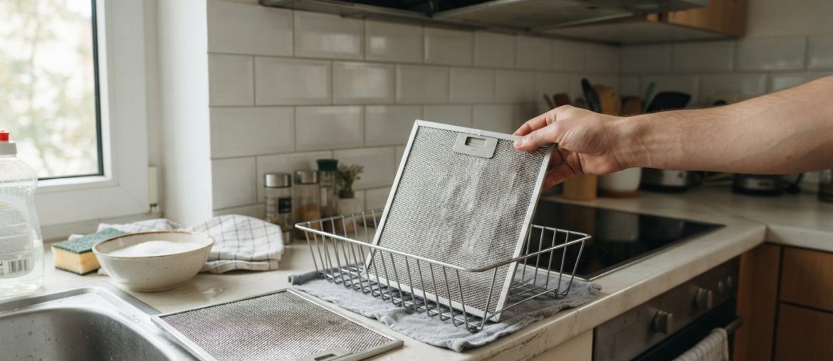 Fettfilter der Dunstabzugshaube reinigen