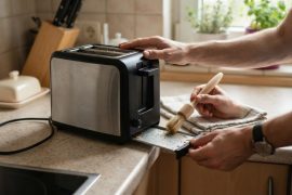 Toaster von Krümeln befreien, ohne das Gerät auseinanderzubauen