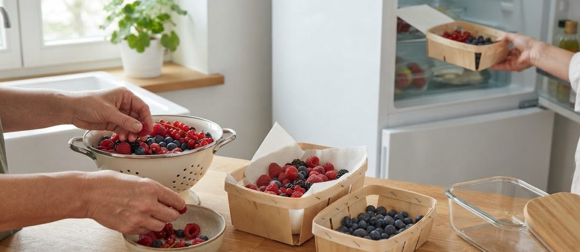 Beeren im Kühlschrank lagern, ohne dass sie sofort weich werden