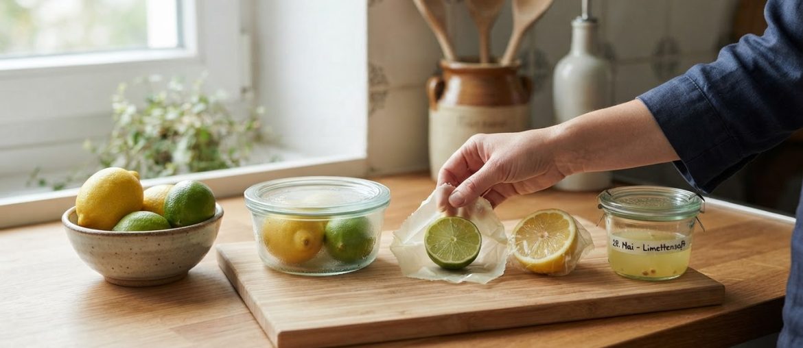 Zitronen und Limetten aufbewahren