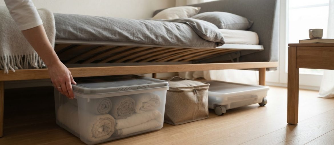 Platz unter dem Bett sinnvoll nutzen, ohne eine Staubkammer zu bauen