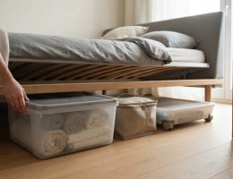 Platz unter dem Bett sinnvoll nutzen, ohne eine Staubkammer zu bauen