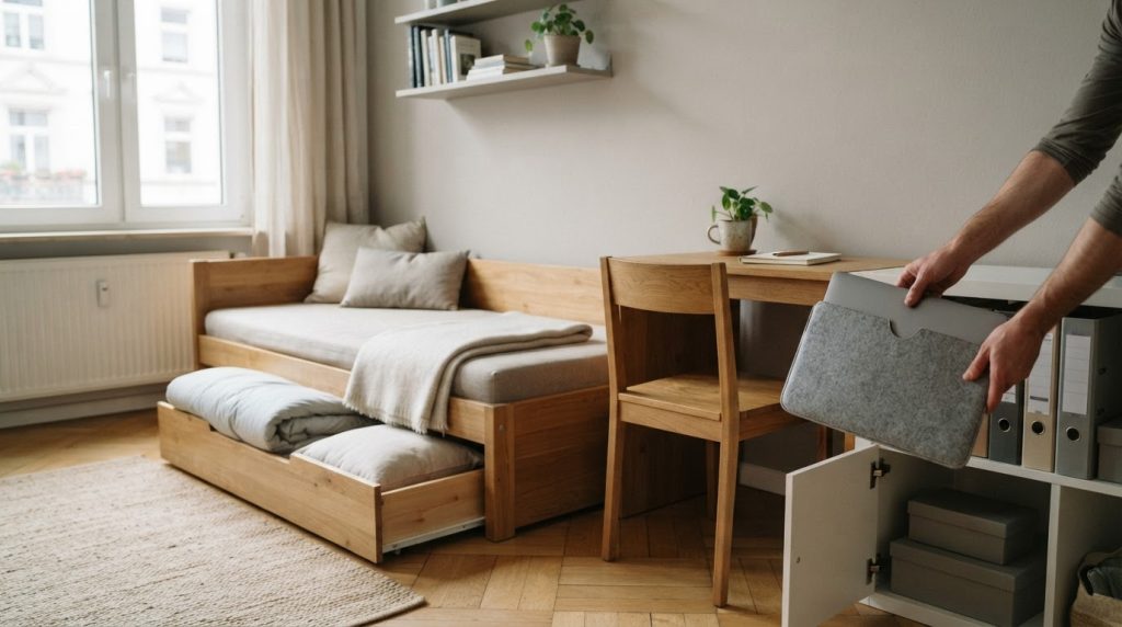 Gästezimmer und Homeoffice in einem Raum: So funktioniert der Wechsel Gästezimmer und Homeoffice in einem Raum