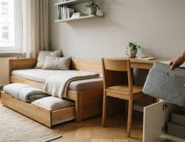 Gästezimmer und Homeoffice in einem Raum