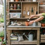 Pflanztisch und Gartenecke ordnen