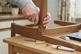 Ausgerissenes Schraubloch im Holz reparieren