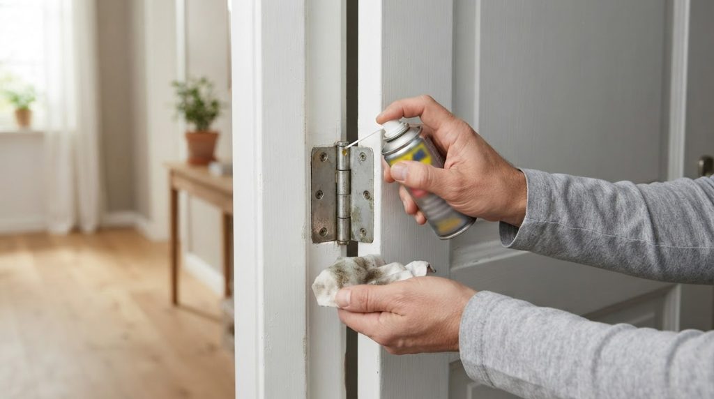 Quietschende Tür behandeln: Erst die Ursache prüfen, dann schmieren Quietschende Tür behandeln